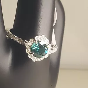 Bomb Party The Sterling Club Lab Created Pariba Tourmaline .925 RBP2858 Sz 10 - Picture 1 of 6