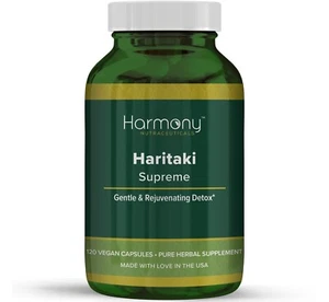 Haritaki Supreme,Gentle & Rejuvenating Detox,Harmony Nutraceuticals, Pure Herbal - Picture 1 of 3