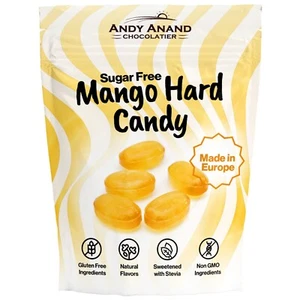 Andy Anand Sugar Free Mango Hard Candy | Indulgent Tropical Flavor 7 Oz - Picture 1 of 5