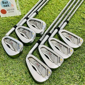 Ping S56 Iron Set 4-9+W 7pc Yellow dot Rh Steel Genuine Shaft S Flex Golf Used - Picture 1 of 18