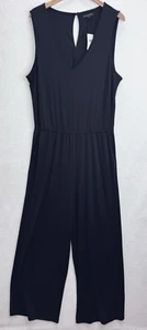 Banana Republic Jumpsuit schwarz V-Ausschnitt Größe XL Neu mit Etikett - Bild 1 von 9