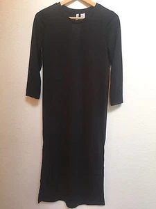 Vestido negro para mujer H M con mangas 3/4, hasta la rodilla, talla XS - Imagen 1 de 5