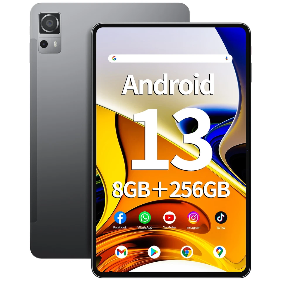 SGIN 11,97" Tablet 8000mAh Android 13 8GB RAM 256GB SSD 8-Kern Google WIFI - Bild 1 von 4