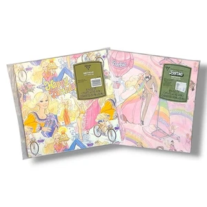 Lot 2 Vintage Barbie Birthday Gift Wrap Ambassador Hallmark 1970s 1980s Sealed - Bild 1 von 5