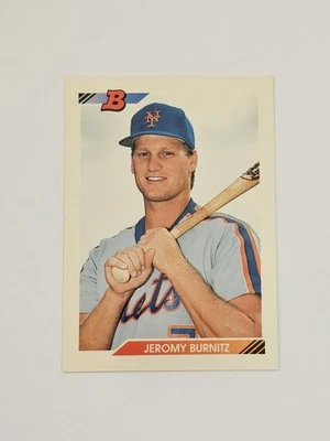 1992 Bowman Jeromy Burnitz #189 New York Mets - Image 1 of 2