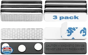 Confezione 3 Porta Targhette Magnetiche Nome Con Magneti Forti Porta Badge Calamite per - Foto 1 di 5