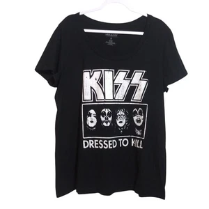 Kiss Dressed To Kill schwarzes Baumwollband Rundhalsausschnitt T-Shirt Freizeit Größe 2X - Bild 1 von 5