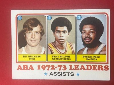 1973-74 Topps - League Leaders Chuck Williams, Bill Melchionni, Warren Jabali... - Image 1 of 4