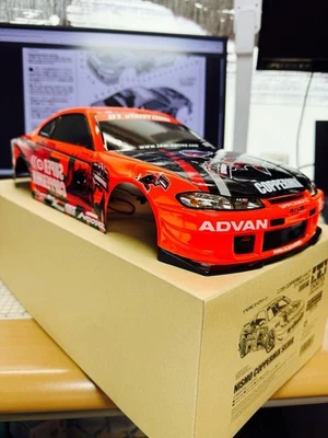 Tamiya Silvia S14 RC Drift Touring Car Body LED 1/10 Scale RC Car Shell - Image 1 of 4