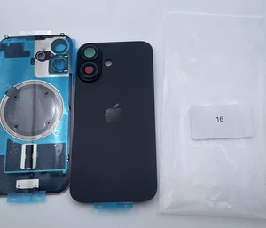 Vitre arrière iphone 16 apple noir (black) apple back glass - Photo 1 sur 1