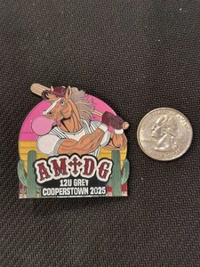 Cooperstown Baseball Trading Pin 2025 12U Grey AM DG - Picture 1 of 2