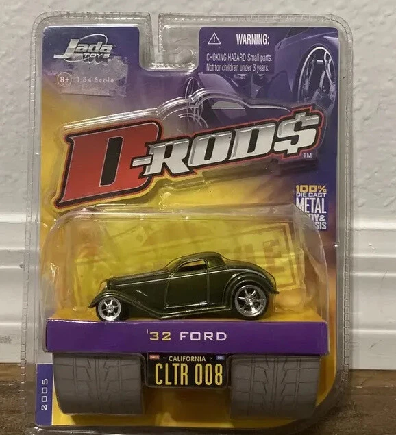 Jada Toys D-Rods '32 1932 Ford Green 2005 Wave 1 Die-Cast 1/64 Scale - Image 1 of 3