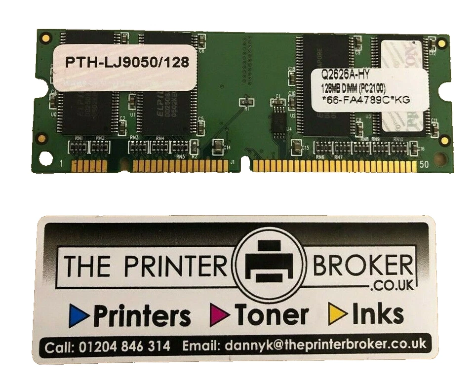HP LaserJet 9040 9050 Series 128MB 100 Pin DDR DIMM Memory Q2626A-HY Q2626-60002 - Image 1 of 1