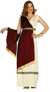 RÖMISCHES KOSTÜM KARNEVAL KLEID GUIRCA ERWACHSENE SENATORIN ANTIK AMARANTH - Bild 1 von 2