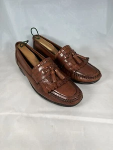 Mauro Bassini 9.5 M red brown Loafer Leather Dress Show Amazonas Brazil Men’s - Bild 1 von 5