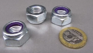 Clase 8, Tuerca hexagonal de bloqueo de zinc, derecha, M12 x 1,75 mm x 19 mm W x 12 mm H, 50 piezas - Imagen 1 de 12