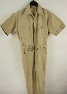 Mono ligero vintage años 70 Sears Perma-Prest tostado traje de ocio discoteca hombres 38 - Imagen 1 de 14