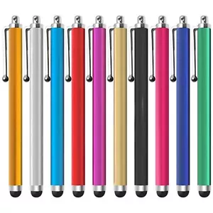 10 x STYLUS PENS SCREEN TOUCH RUBBER TIP FOR TABLET  ANDROID MOBILE PHONES - Picture 1 of 1