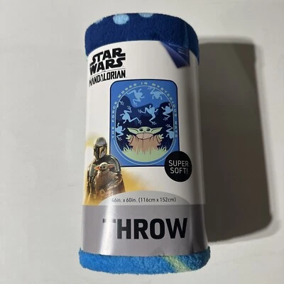 STAR WARS Mandolorian And Grogu  GALAXY TIE DYE THROW 46" X 60"Brand New - Image 1 of 3