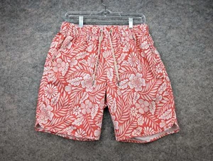 Fair Harbor Boardshorts Mens Medium Orange Drawstring Floral Beach Swim Shorts* - Picture 1 of 14