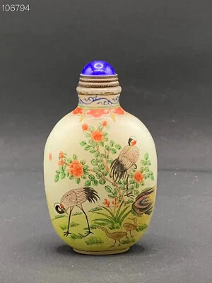 Coleção Esmalte Colorido Flor Pássaro Garrafa de Rapé Artesanato Requintado Garrafa de Rapé - Imagem 1 de 4