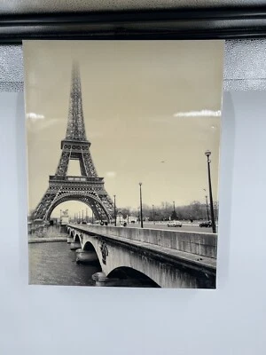 Rustic Eiffel Wooden Home Wall Decor /Wall Art - 19” X 15” Paris  Picture 3D - Image 1 of 4