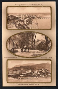 Postcard Ramsey Isle of Man three early views - Picture 1 of 2