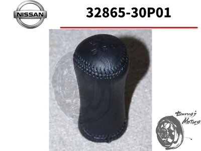 日产正品 300ZX Fairlady Z32 90-96 黑色皮革换档刀 32865-30P01 — 第 1/4 张图片