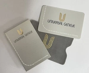 Universal GENEVE Guarantee Card Booklet Wallet Chronograph TRI Compax POLEROUTER - Picture 1 of 7