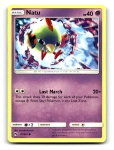 Pokemon S&M Lost Thunder Natu 87/214 LP - Picture 1 of 4