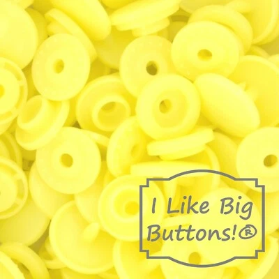 Пластиковые защелки KAM: G110 лимонный размер капли 20/T5 — кнопки без шитья для рукоделия желтые - Изображение 1 из 4