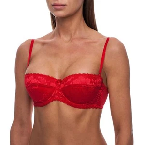 Strapless Push Up Bra Lace Sexy Bandeau Backless Lift Pushup Balconette Padded - Picture 1 of 23