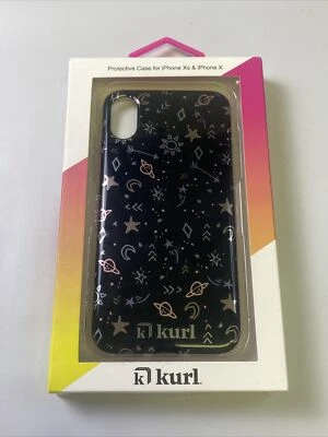 ¡Nuevo! Kurl - Nueva Funda Estampada Estrellas Metálicas iPhone X/Xs Foto 1 de 4