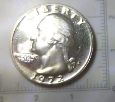 1972 S GEORGE WASHINGTON PROOF QUARTER.HG72S - Image 1 of 4