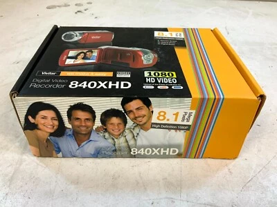 Vivitar DVR 840XHD Camcorder Red 8.1MP 3.0" LCD 5x Optical Zoom 1080p HD (I4F*) - Image 1 of 4