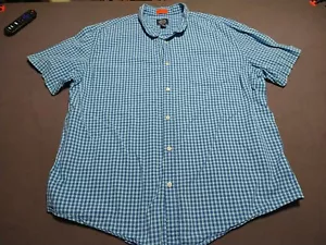 Camisa St John's Bay Hombre XXL Azul Cuadros Manga Corta Cómoda Elastizada Vaquero - Imagen 1 de 9