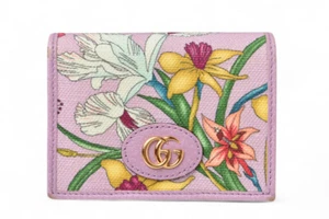 GUCCI Authentic Mini Wallet Flora Limited Edition/Japan Exclusive Purple 577347 - Picture 1 of 14
