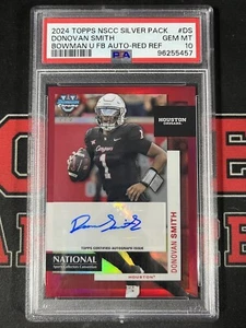 Donovan Smith 2024/5 rojo automático PSA 10 GEMAS RC BOWMAN U NATIONAL NSCC HOUSTON CCB - Imagen 1 de 2