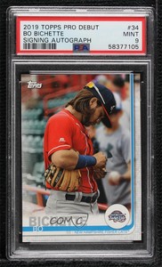 2019 Topps Pro Debut Image Variation Bo Bichette (Signing Autograph) PSA 9 MINT