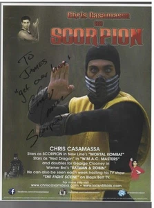 Chris Casamassa Signed 8.5x11 Autographed Photograph Mortal Kombat Actor Signed - Picture 1 of 1