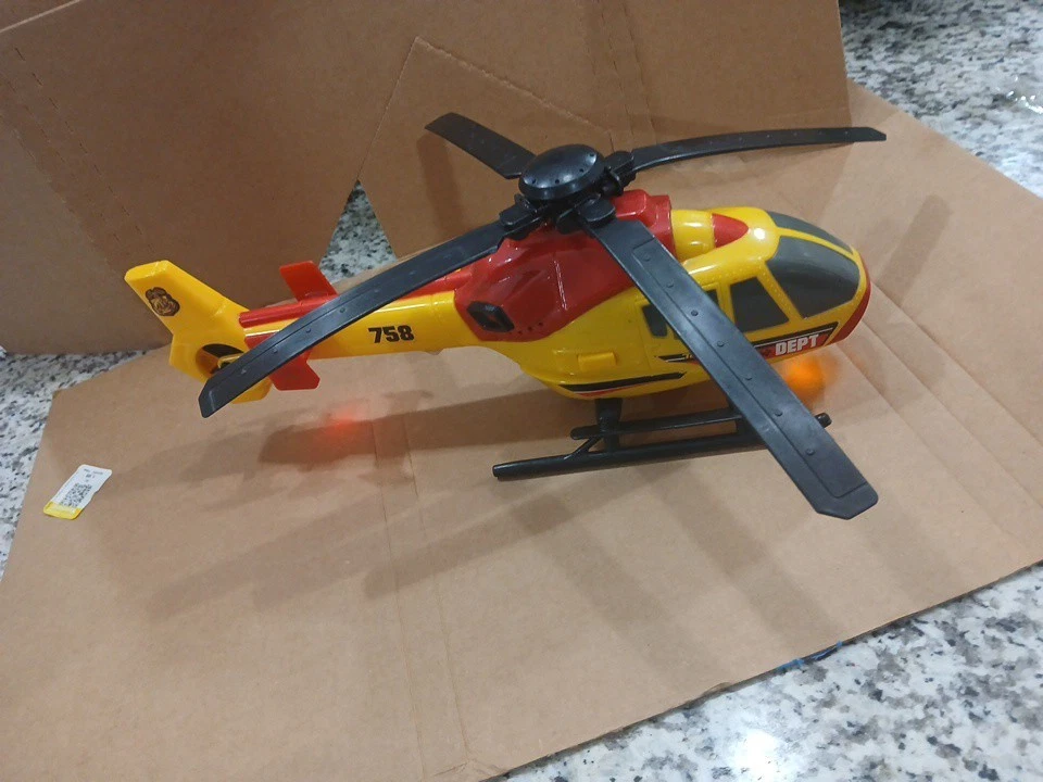 Tonka Rescue Force Fire Rescue Helicopter Light Up Red and Yellow - Image 1 of 1