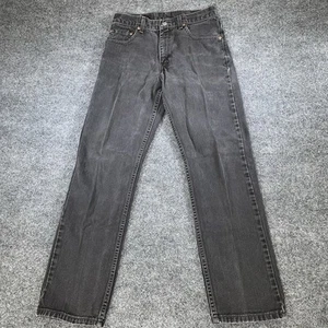 Jeans Levis vintage para hombre 30x30 (ajuste 29x30) negros 505 rectos hechos en EE. UU. AÑOS 90 - Imagen 1 de 11