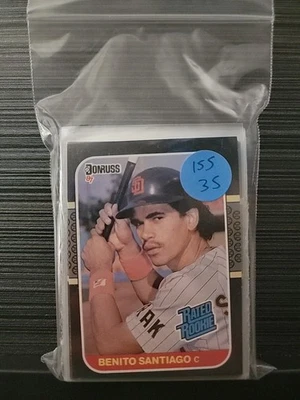 Tarjeta de novato Donruss Baseball Benito Santiago 1987 clasificación #31 Foto 1 de 2