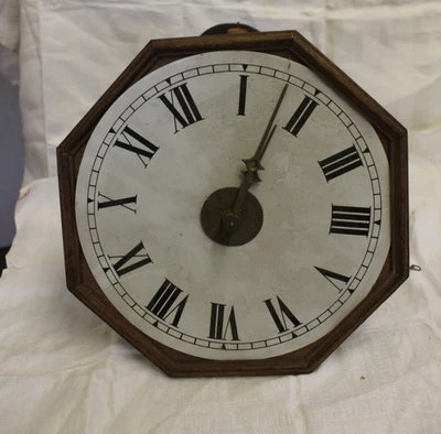 Antique Wall Clock  For Restorarion Repair  10" dia face - 8.25 x 4.25 x 5.5" - Image 1 of 4