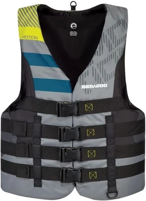 Sea-Doo Motion PFD 2867670680 Blue/Gray Black Medium, M/M Men's Life Jacket - Image 1 of 4
