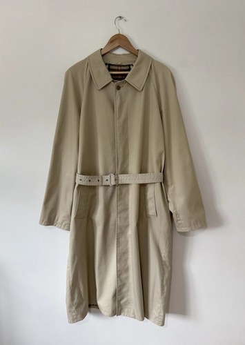 Burberry trench uomo anni ’70 Balmacaan quasi immacolato beige Nova Check 40R