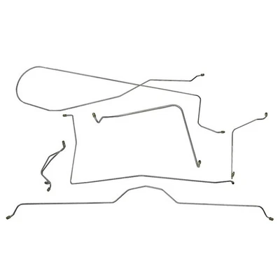 Kit de línea de freno tubo completo tambor manual Chevrolet Corvette 1963-64 acero inoxidable Foto 1 de 4