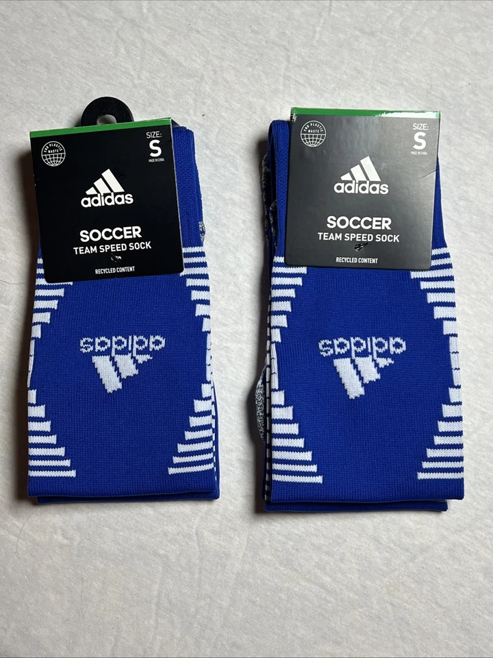 Adidas Soccer Team Speed Soccer Socks Royal Blue Sz S(13C-4Y)
