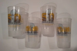NFL Super Bowl 50 16 Ounce Acrylic Plastic Tumbler 4 Pack - Picture 1 of 3