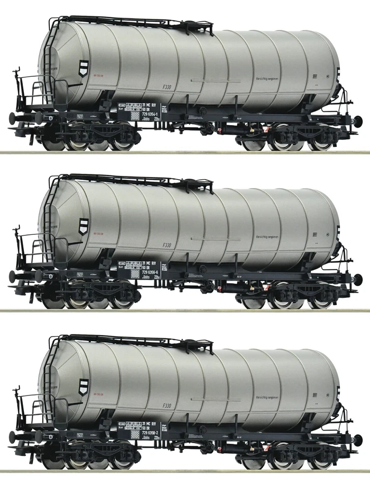 HO Scale Wagons - 6600030 - 3-piece set: Slurry wagons, DR - Image 1 of 1